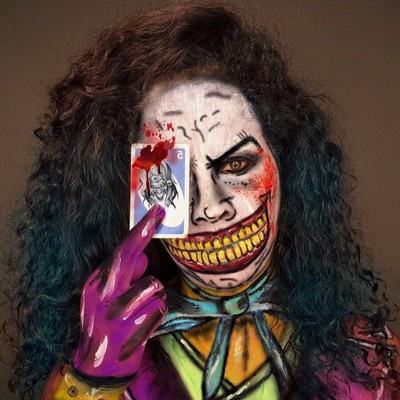 Coringa maquiagem