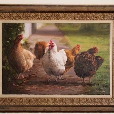 Galinhas pintura Dani Vilela